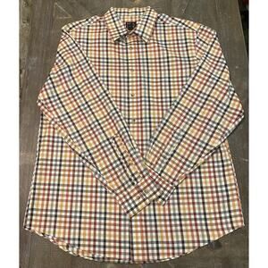 JoS A Bank Men's Traveler's Collection Button-Up Long Sleeve Shirt Large L